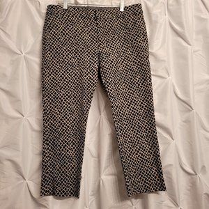 BANANA REPUBLIC HAMPTON FIT BLACK TAUPE PANT SIZE 12P